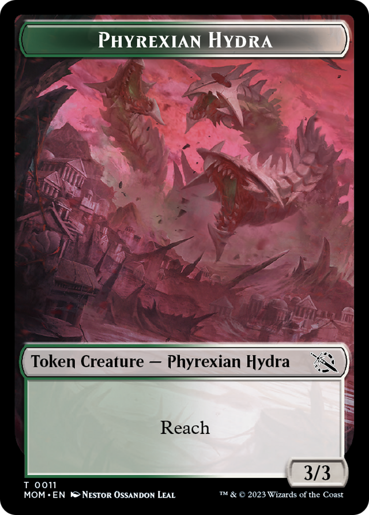 Treasure (21) // Phyrexian Hydra (11) Double-Sided Token [March of the Machine Tokens] | Spectrum Games