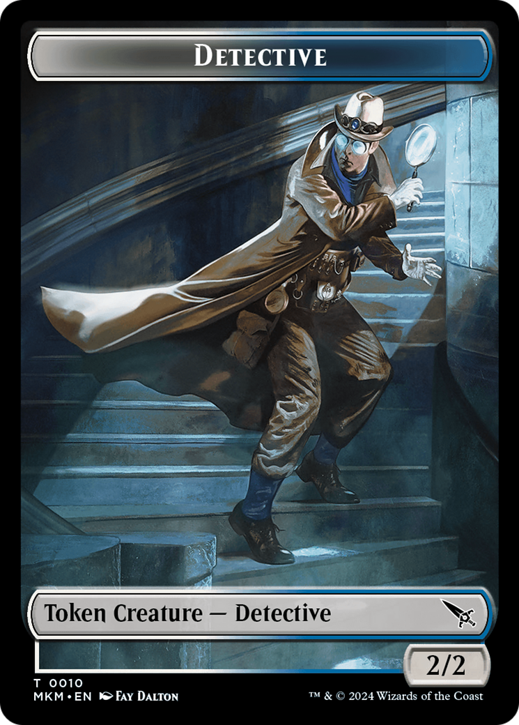 Detective // Dog Double-Sided Token [Murders at Karlov Manor Tokens] | Spectrum Games