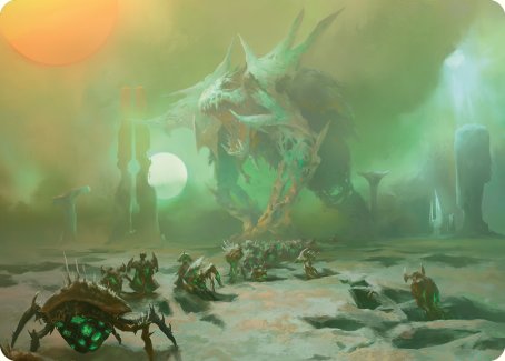 Green Sun's Twilight Art Card [Phyrexia: All Will Be One Art Series] | Spectrum Games