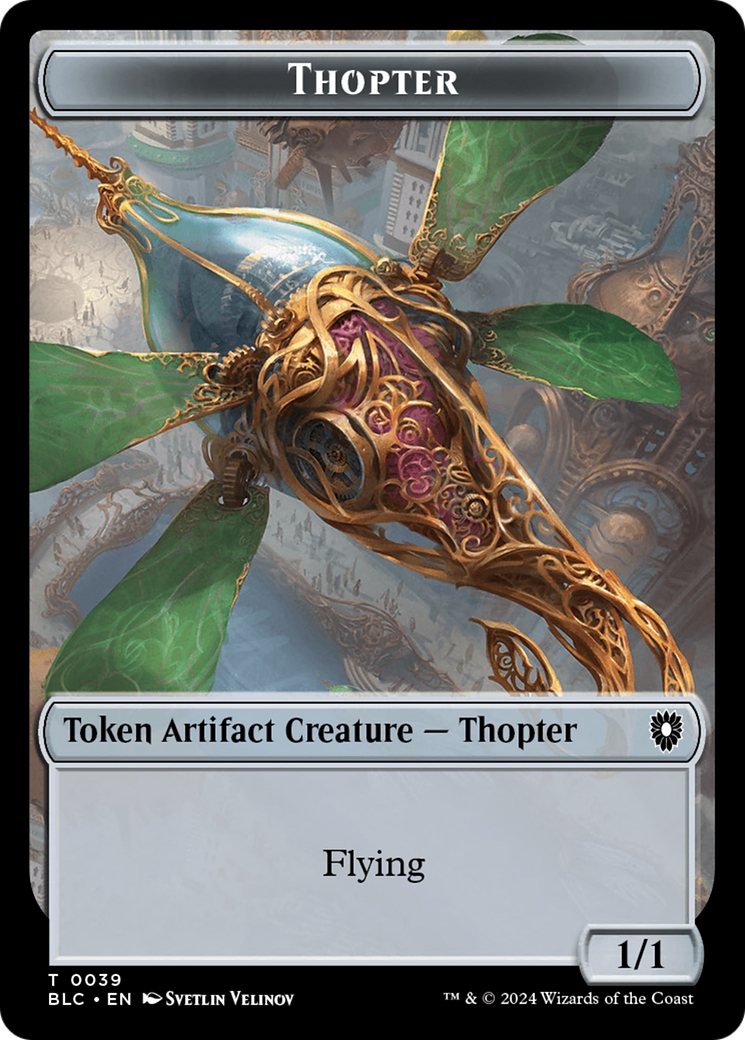 Goblin // Thopter Double-Sided Token [Bloomburrow Commander Tokens] | Spectrum Games