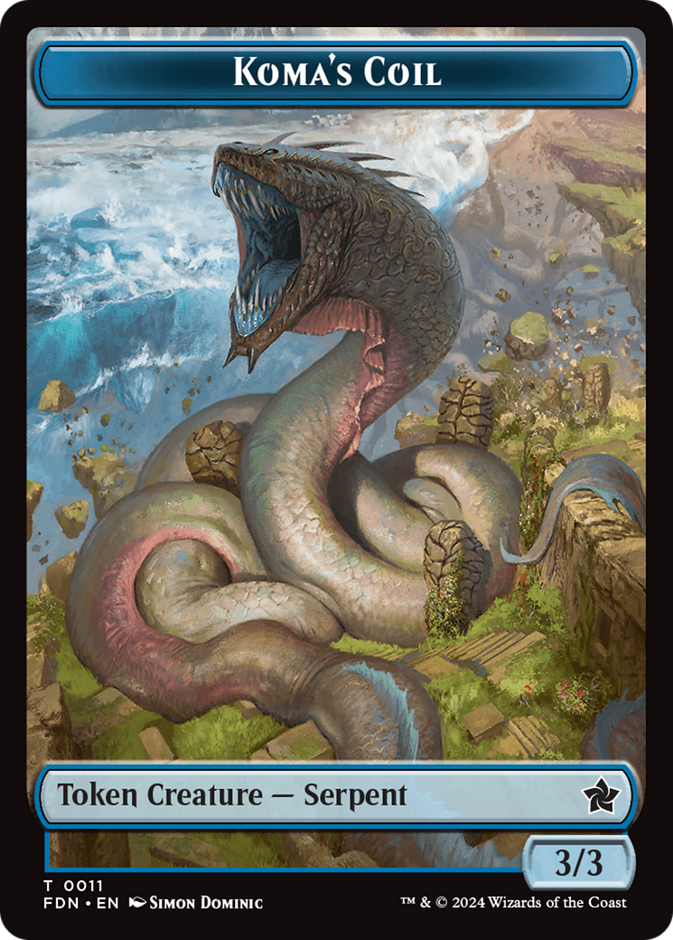 Scion of the Deep // Koma's Coil Doubled-Sided Token [Foundations Tokens] | Spectrum Games