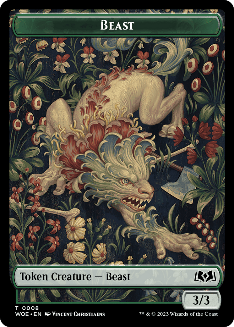 Beast Token [Wilds of Eldraine Tokens] | Spectrum Games