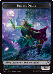 Zombie Druid // Treasure Double-Sided Token [Tarkir: Dragonstorm Tokens] | Spectrum Games