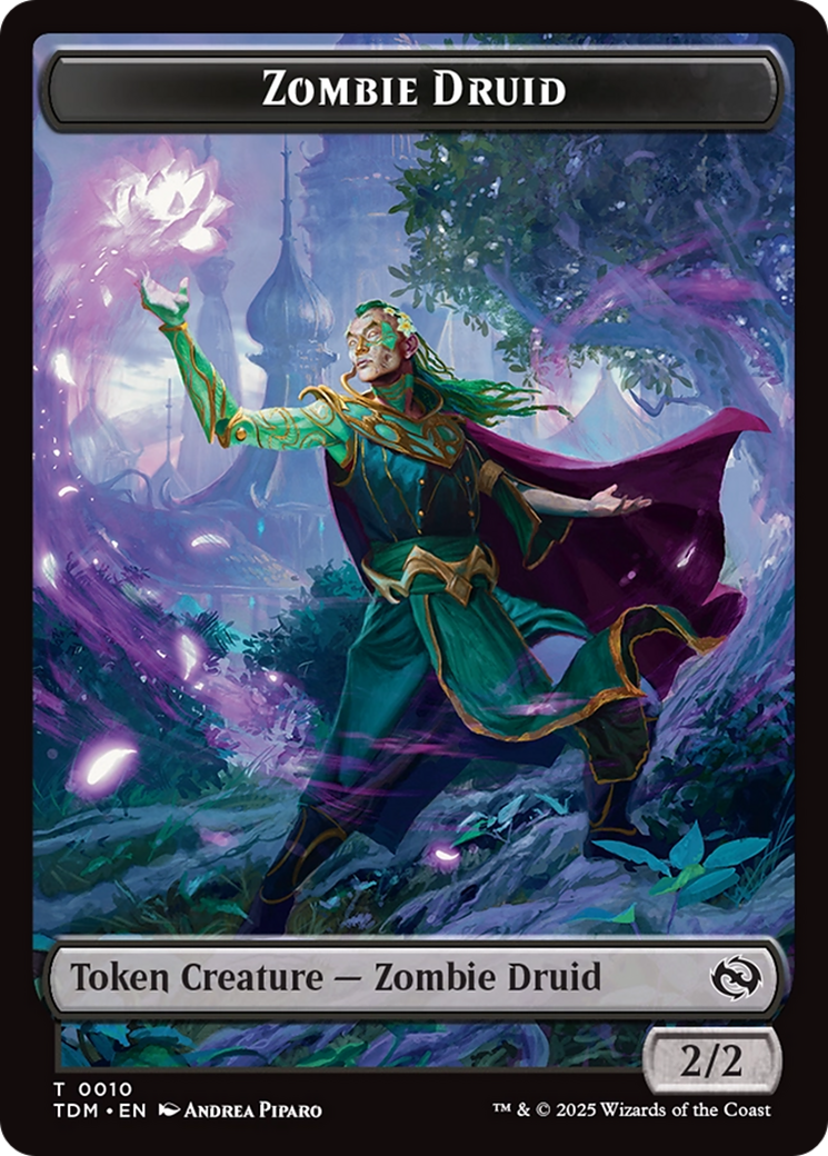 Treasure // Zombie Druid Double-Sided Token [Tarkir: Dragonstorm Tokens] | Spectrum Games