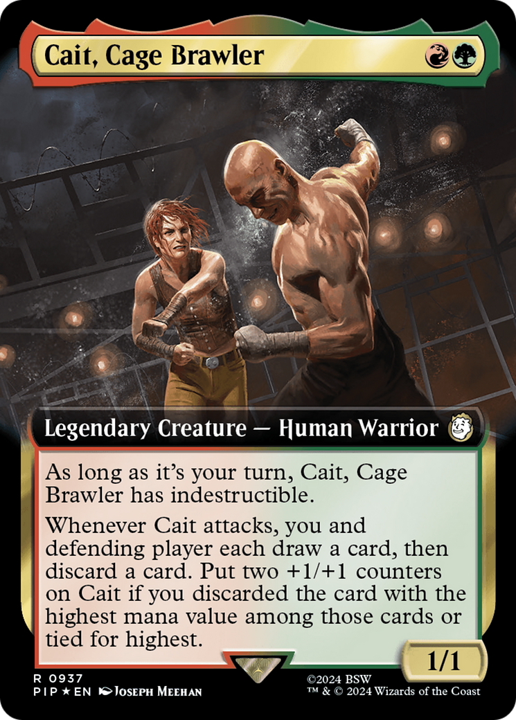 Cait, Cage Brawler (Extended Art) (Surge Foil) [Fallout] | Spectrum Games