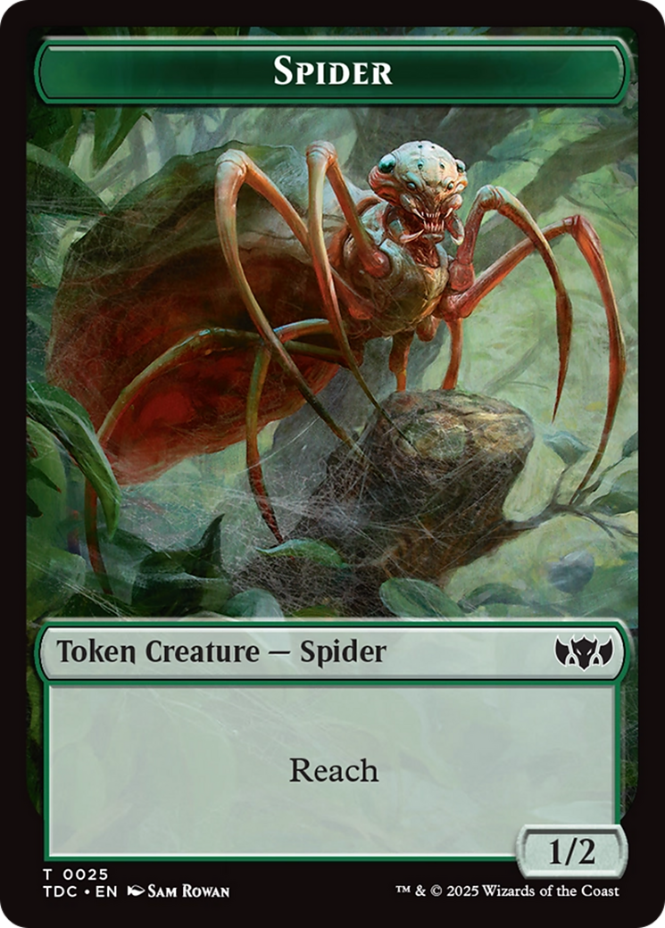 Wall // Spider Double-Sided Token [Tarkir: Dragonstorm Commander Tokens] | Spectrum Games