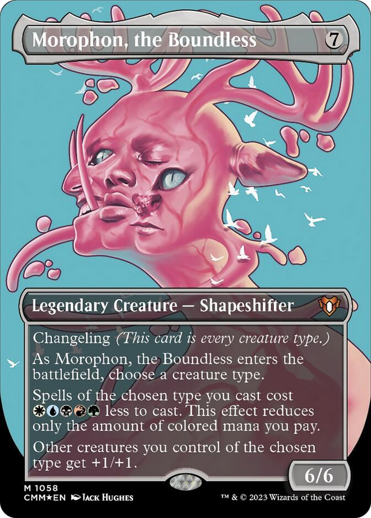 Morophon, the Boundless (Borderless Textured Foil Frame Break) [Commander Masters] | Spectrum Games