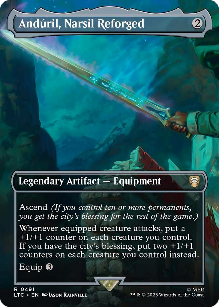 Anduril, Narsil Reforged (Borderless) [The Lord of the Rings: Tales of Middle-Earth Commander] | Spectrum Games