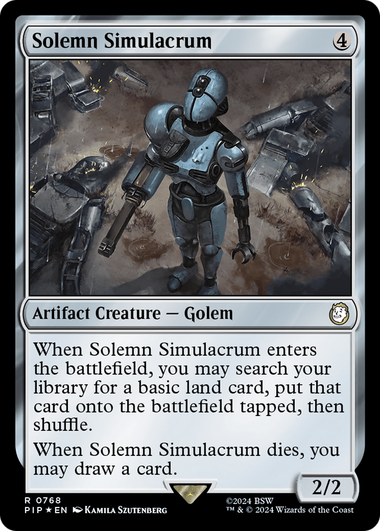 Solemn Simulacrum (Surge Foil) [Fallout] | Spectrum Games