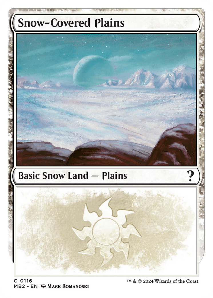 Snow-Covered Plains (White Border) [Mystery Booster 2] | Spectrum Games