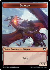 Saproling // Dragon (0021) Double-Sided Token [Commander Masters Tokens] | Spectrum Games