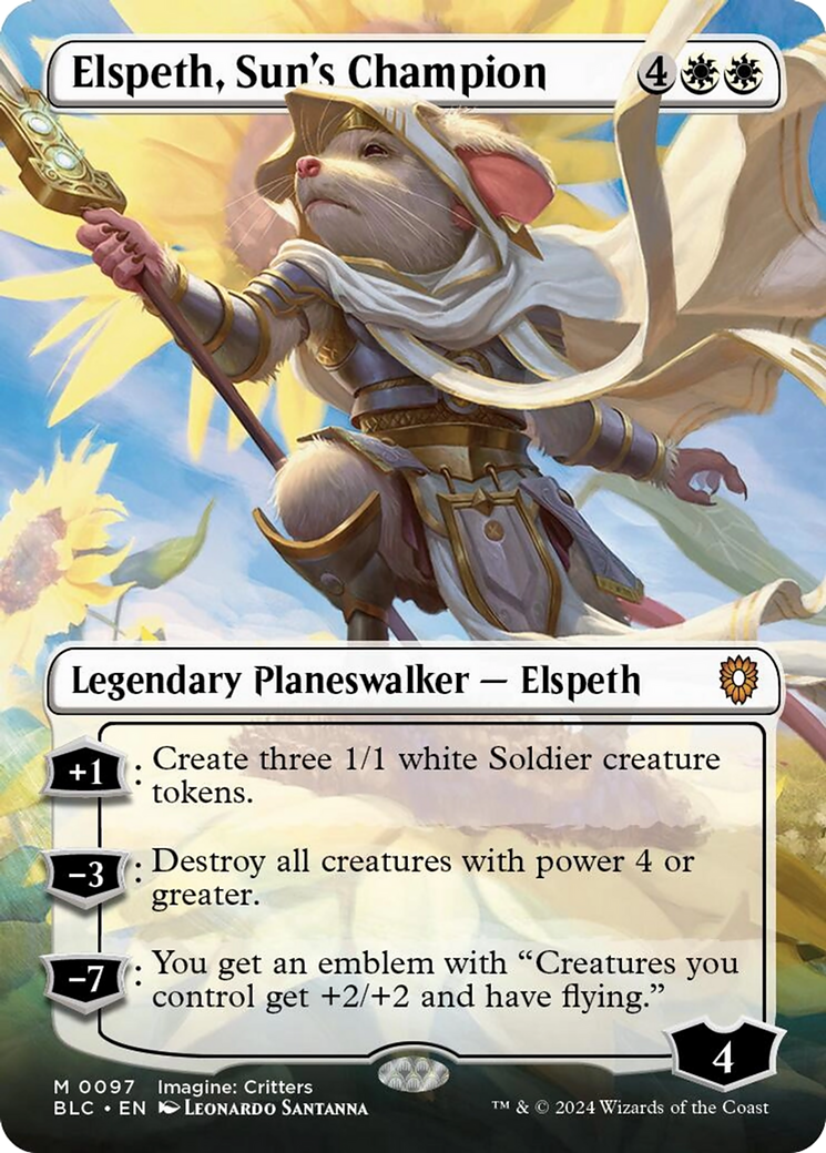 Elspeth, Sun's Champion (Borderless) [Bloomburrow Commander] | Spectrum Games