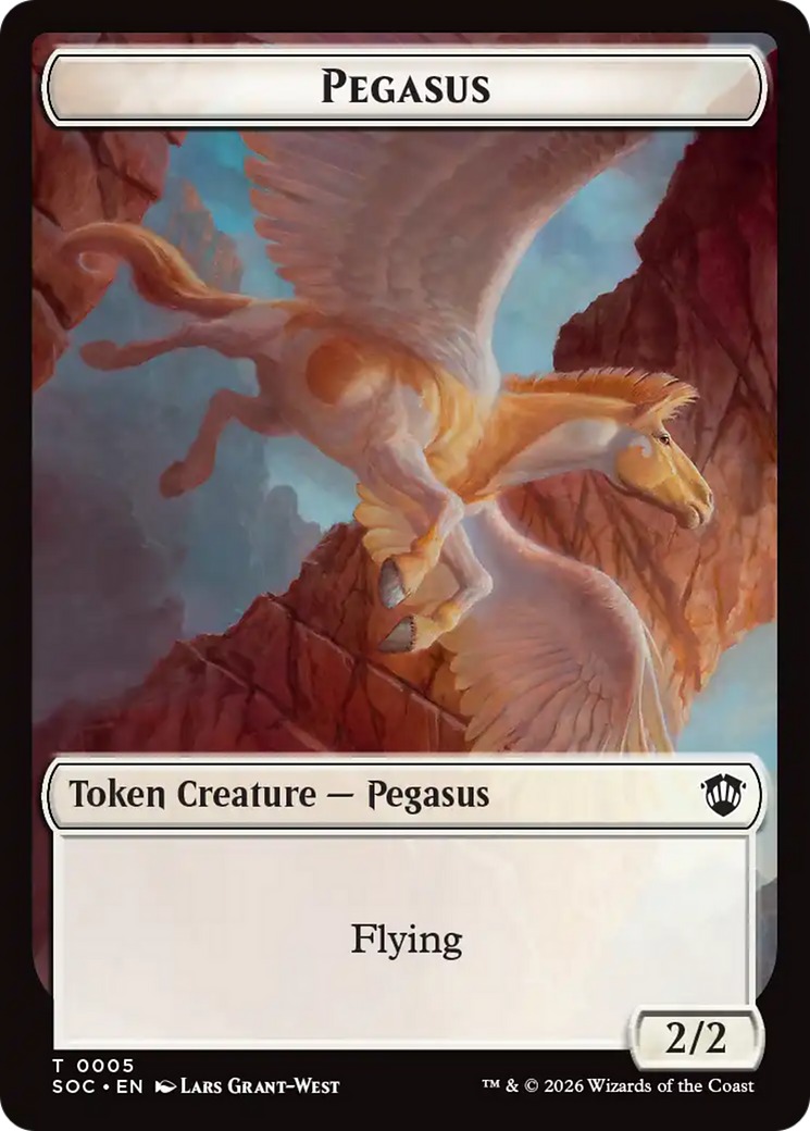 Contract // Pegasus Double-Sided Token [Secrets of Strixhaven Commander Tokens] | Spectrum Games