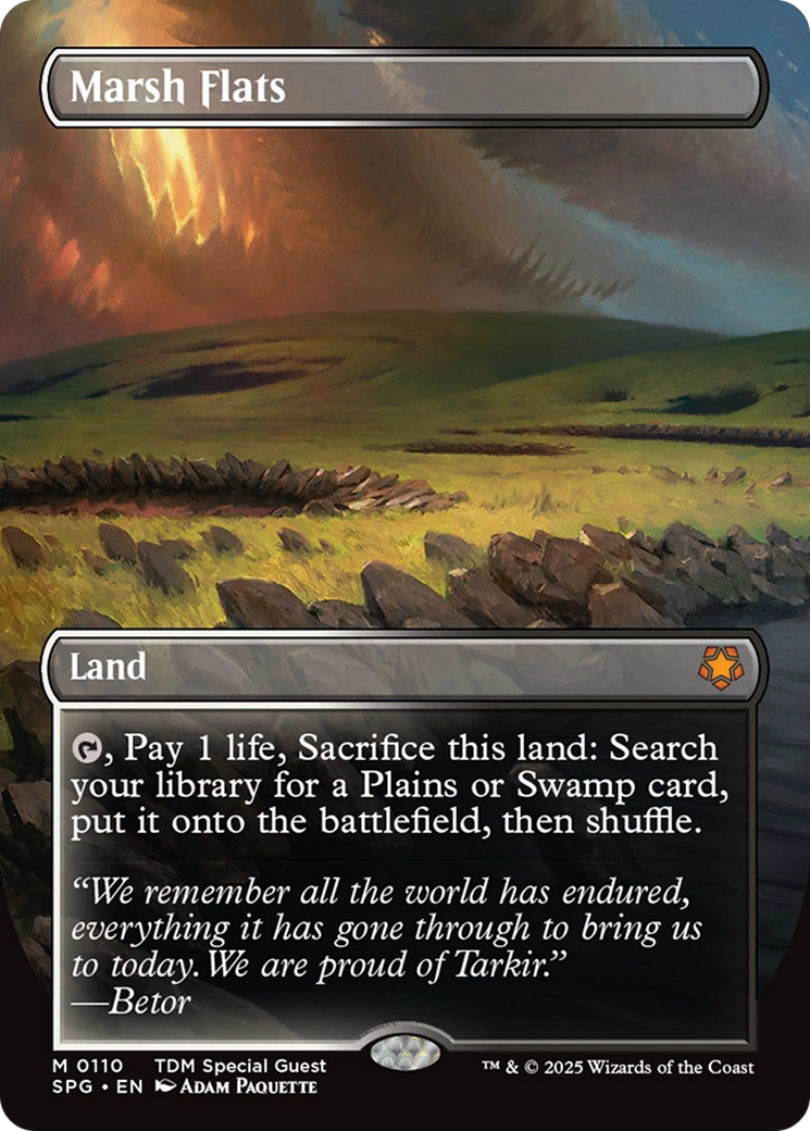 Marsh Flats (Borderless) [Tarkir: Dragonstorm Special Guests] | Spectrum Games