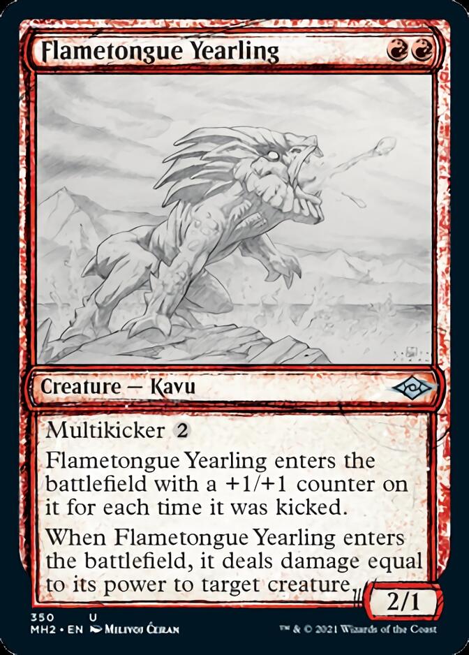 Flametongue Yearling (Sketch) [Modern Horizons 2] | Spectrum Games