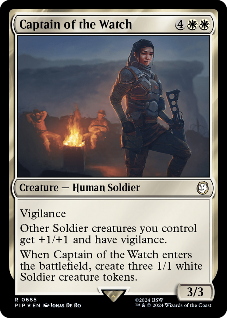 Captain of the Watch (Surge Foil) [Fallout] | Spectrum Games