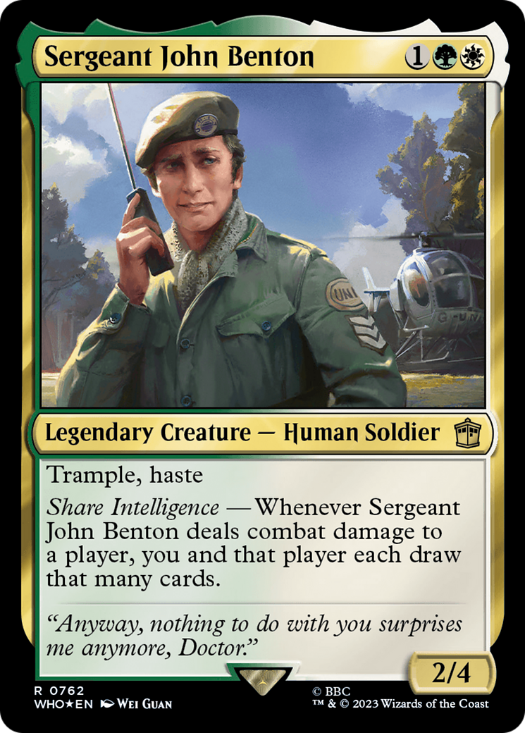 Sergeant John Benton (Surge Foil) [Doctor Who] | Spectrum Games