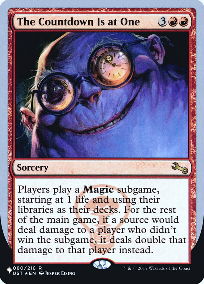 The Countdown Is at One (Unfinity Foil Edition) [The List] | Spectrum Games