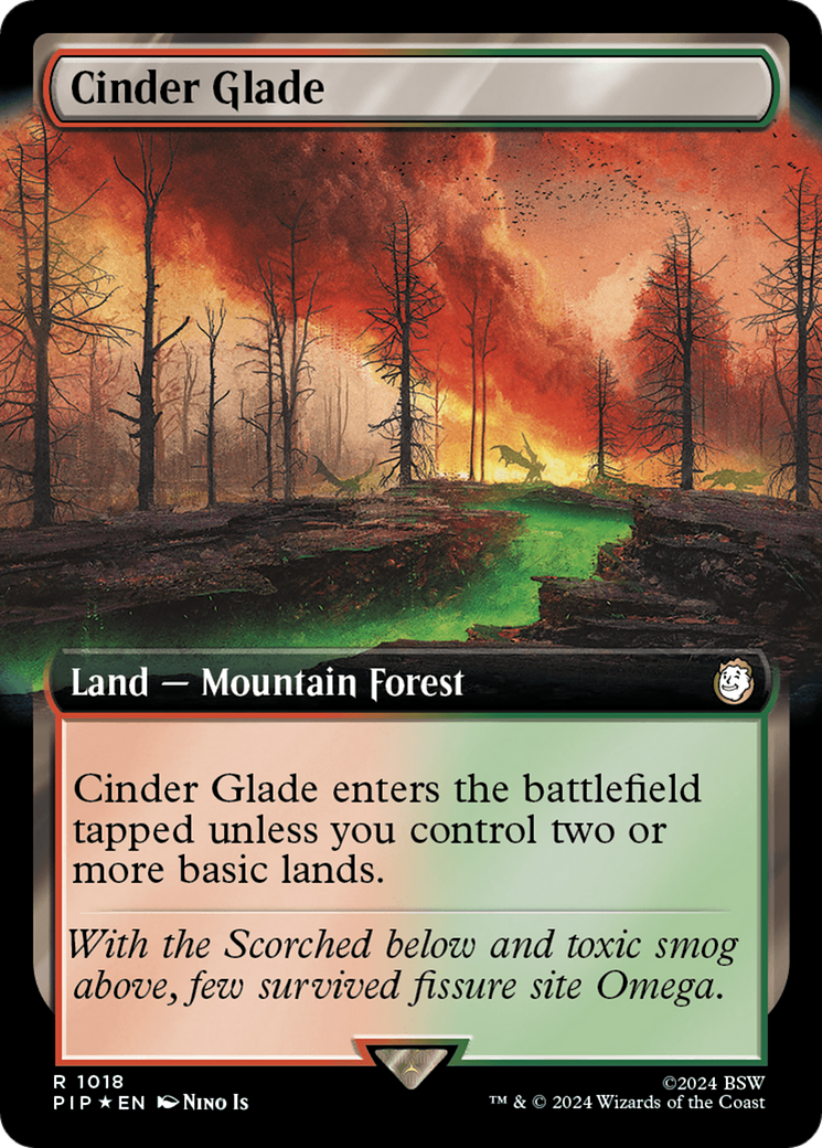 Cinder Glade (Extended Art) (Surge Foil) [Fallout] | Spectrum Games