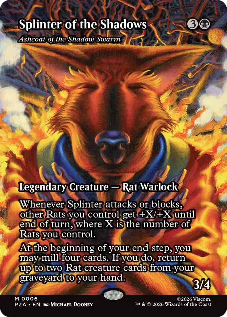 Splinter of the Shadows - Ashcoat of the Shadow Swarm (Borderless) [Teenage Mutant Ninja Turtles Eternal-Legal] | Spectrum Games