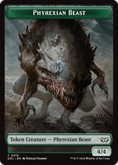 Phyrexian Beast //Manifest Double-Sided Token [Duskmourn: House of Horror Commander Tokens] | Spectrum Games