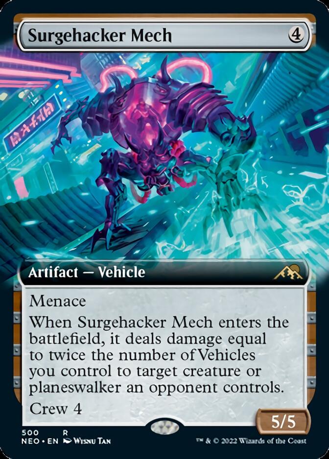 Surgehacker Mech (Extended Art) [Kamigawa: Neon Dynasty] | Spectrum Games