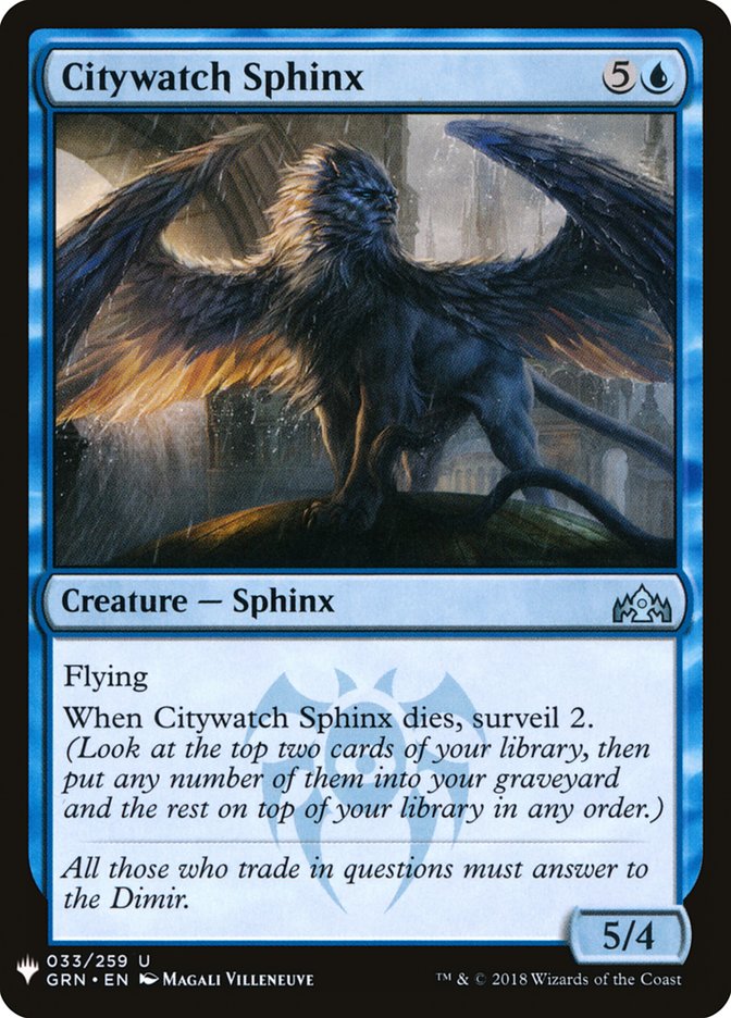 Citywatch Sphinx [Mystery Booster] | Spectrum Games