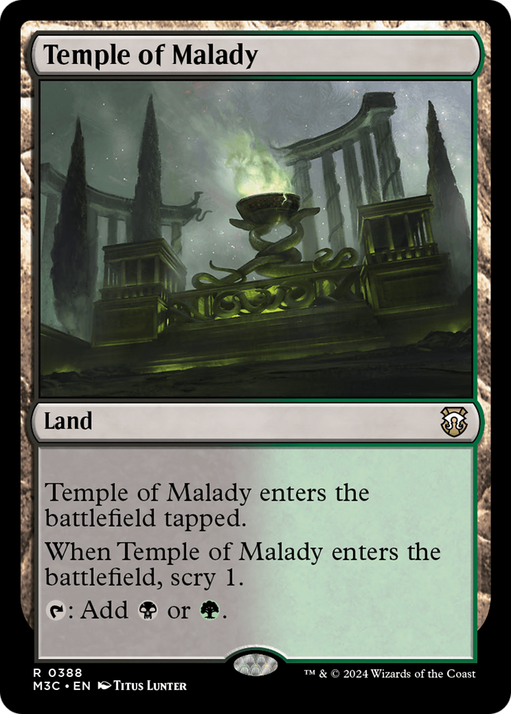 Temple of Malady (Ripple Foil) [Modern Horizons 3 Commander] | Spectrum Games