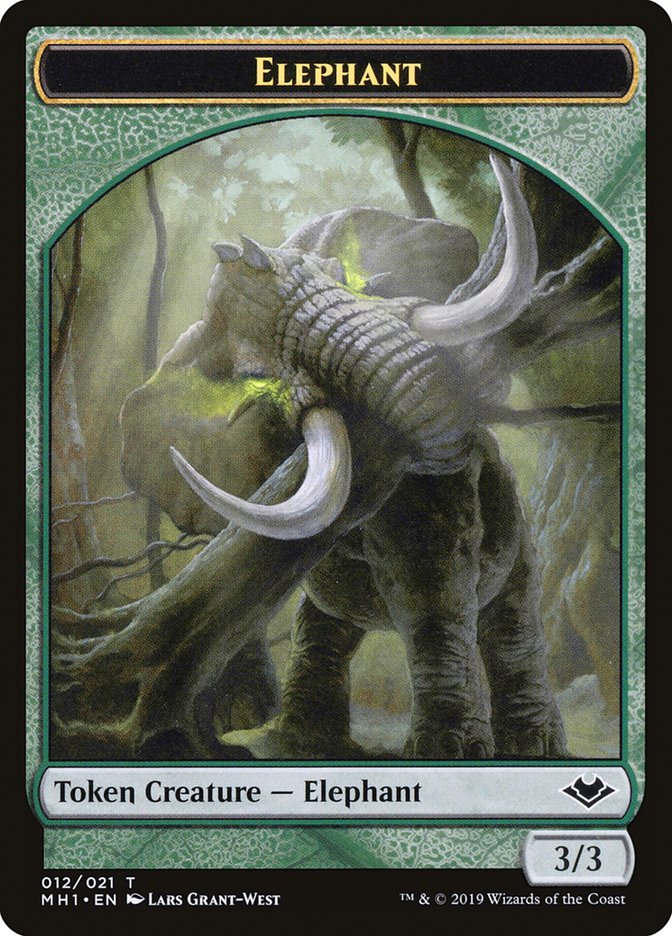 Elemental (008) // Elephant (012) Double-Sided Token [Modern Horizons Tokens] | Spectrum Games