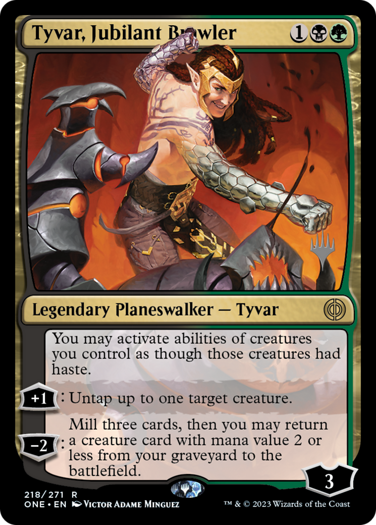 Tyvar, Jubilant Brawler (Promo Pack) [Phyrexia: All Will Be One Promos] | Spectrum Games