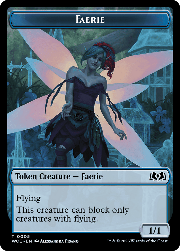 Faerie // Food (0013) Double-Sided Token [Wilds of Eldraine Tokens] | Spectrum Games