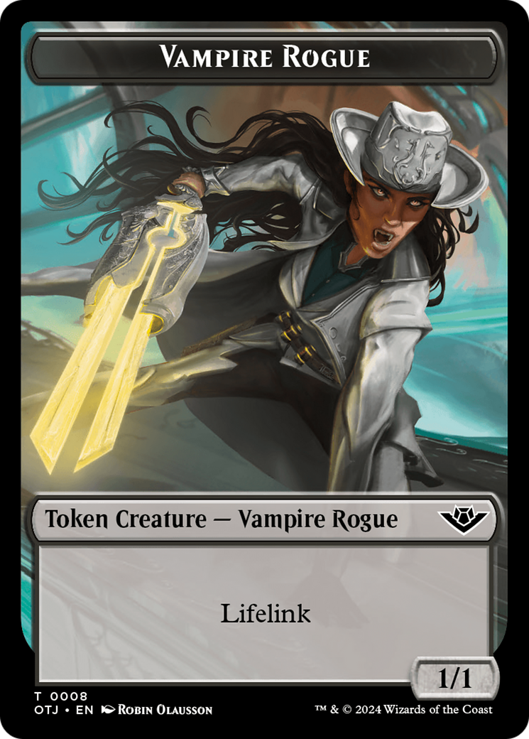Treasure // Vampire Rogue Double-Sided Token [Outlaws of Thunder Junction Tokens] | Spectrum Games