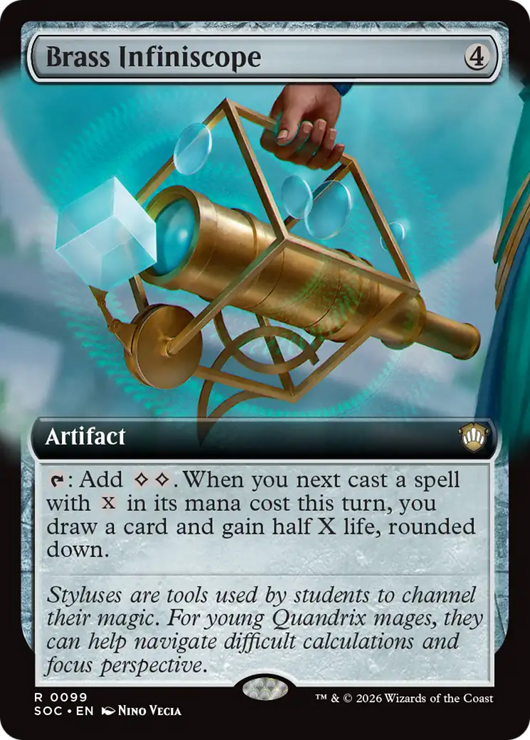Brass Infiniscope (Extended Art) [Secrets of Strixhaven Commander] | Spectrum Games