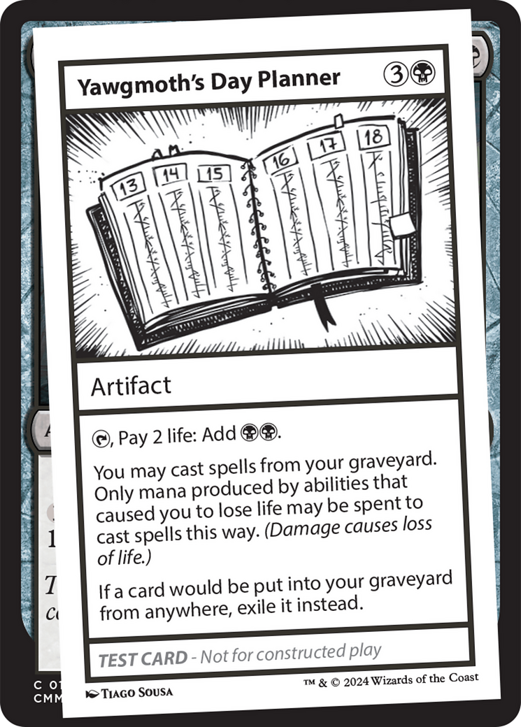 Yawgmoth's Day Planner [Mystery Booster 2 Playtest Cards] | Spectrum Games