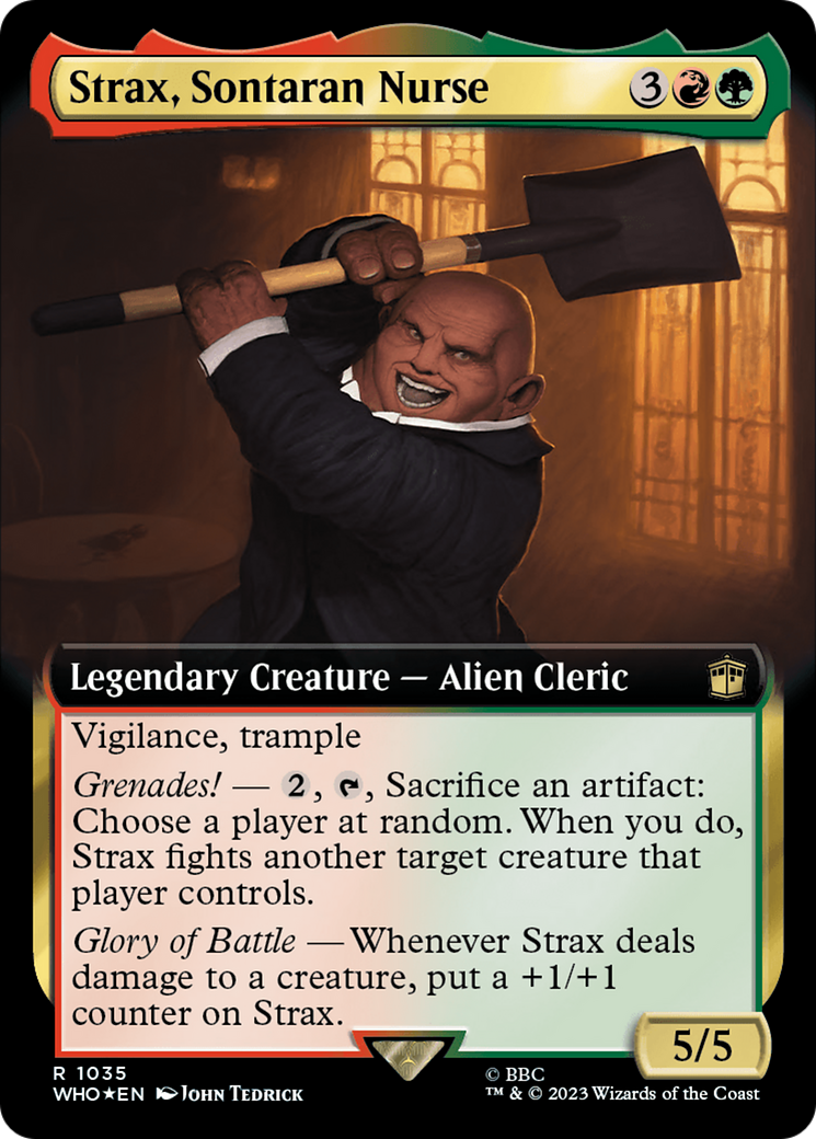 Strax, Sontaran Nurse (Extended Art) (Surge Foil) [Doctor Who] | Spectrum Games