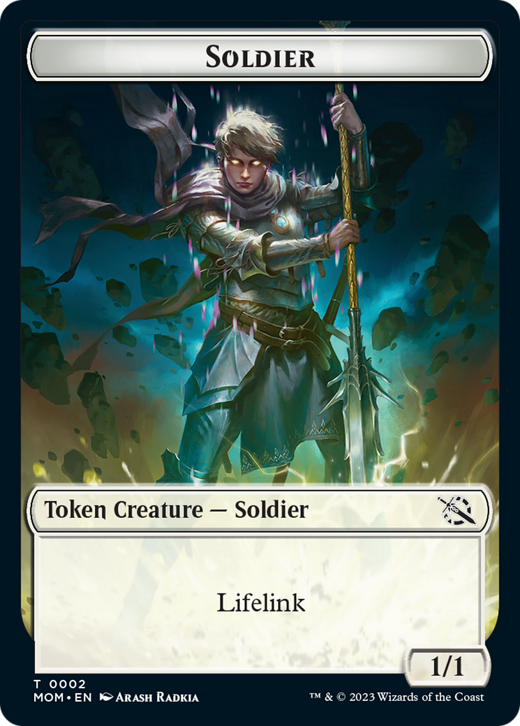 Soldier // Knight Double-Sided Token [March of the Machine Tokens] | Spectrum Games