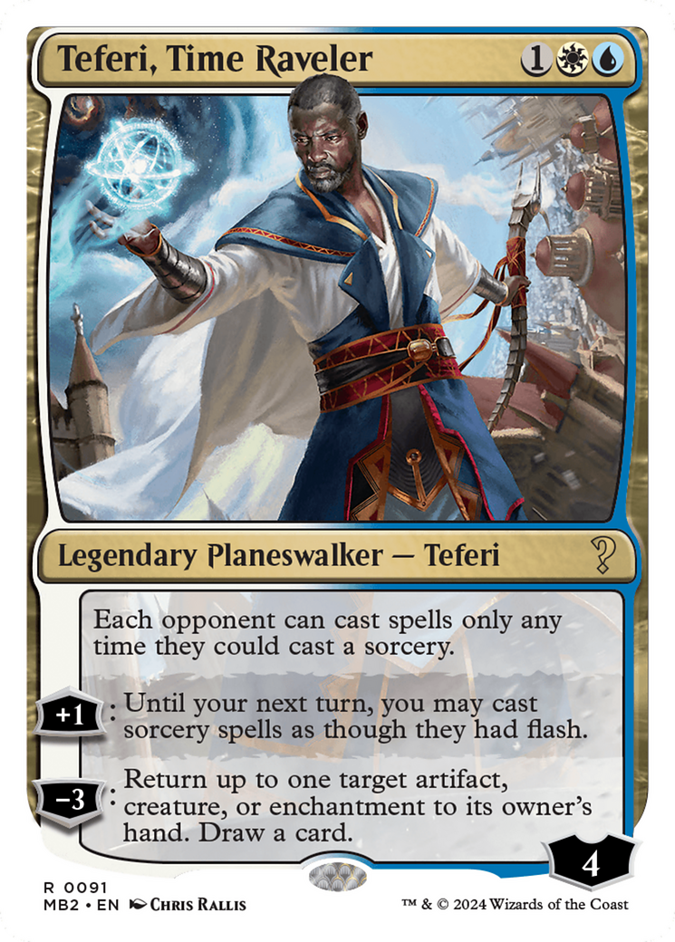 Teferi, Time Raveler (White Border) [Mystery Booster 2] | Spectrum Games