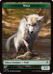 Wolf (0018) // Emblem - Arlinn, Embraces by the Moon Double-Sided Token [Innistrad Remastered Tokens] | Spectrum Games