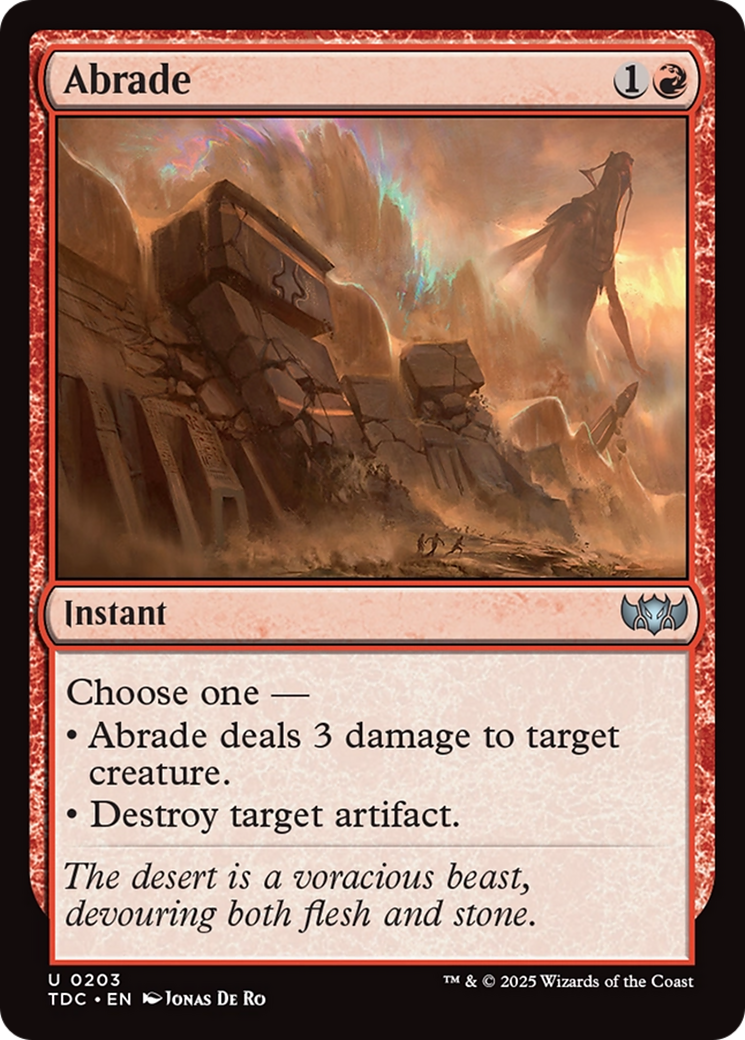 Abrade [Tarkir: Dragonstorm Commander] | Spectrum Games