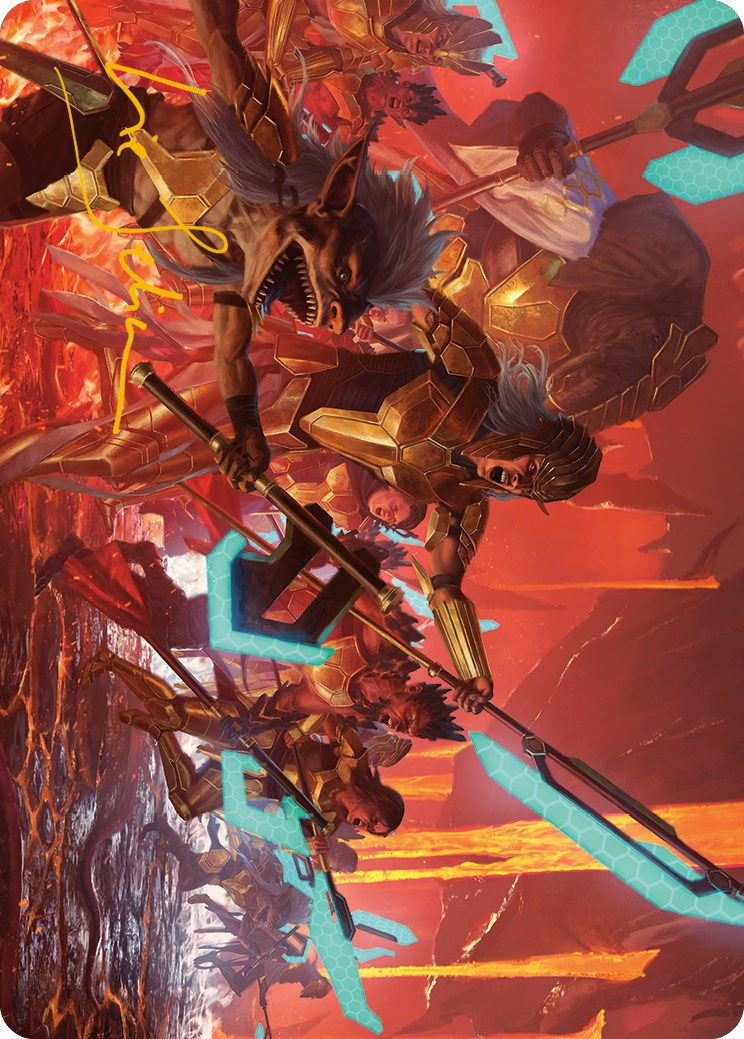 Roar of Resistance Art Card (Gold-Stamped Signature) [Phyrexia: All Will Be One Art Series] | Spectrum Games