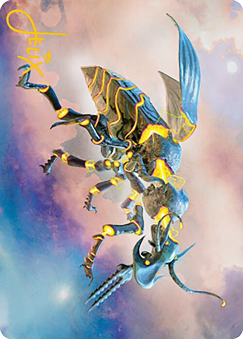 Zabaz, the Glimmerwasp Art Card (Gold-Stamped Signature) [Modern Horizons 2 Art Series] | Spectrum Games