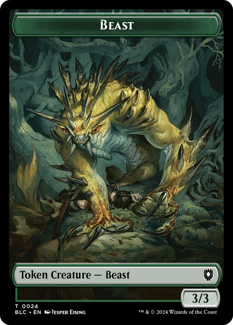 Beast (024) // Treasure Double-Sided Token [Bloomburrow Commander Tokens] | Spectrum Games