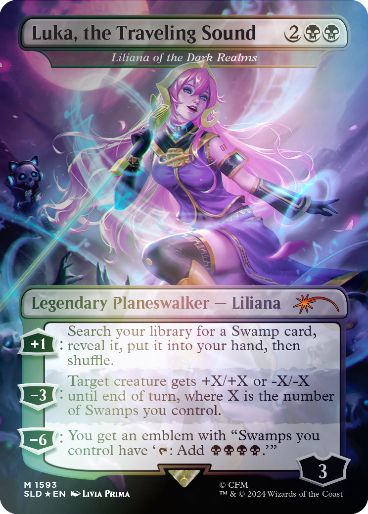 Luka, the Traveling Sound - Liliana of the Dark Realms (Rainbow Foil) [Secret Lair Drop Series] | Spectrum Games