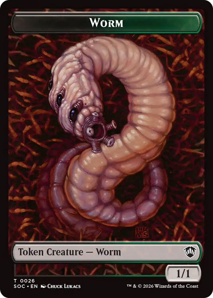 Eldrazi Spawn // Worm Double-Sided Token [Secrets of Strixhaven Commander Tokens] | Spectrum Games