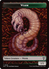 Eldrazi Spawn // Worm Double-Sided Token [Secrets of Strixhaven Commander Tokens] | Spectrum Games