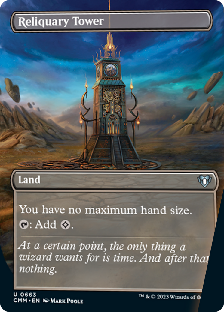 Reliquary Tower (Borderless Alternate Art) [Commander Masters] | Spectrum Games