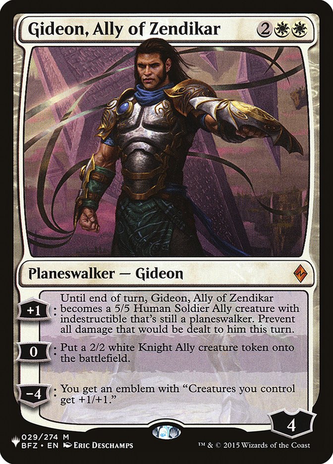 Gideon, Ally of Zendikar [The List] | Spectrum Games