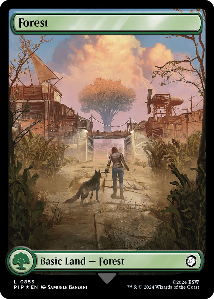 Forest (0853) (Surge Foil) [Fallout] | Spectrum Games