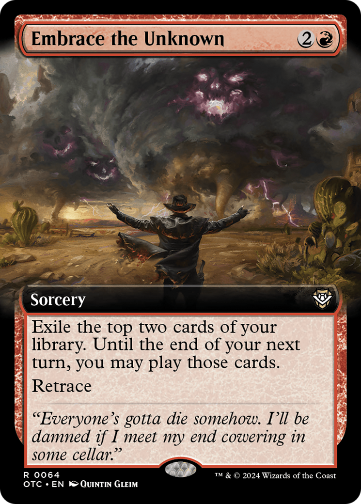 Embrace the Unknown (Extended Art) [Outlaws of Thunder Junction Commander] | Spectrum Games