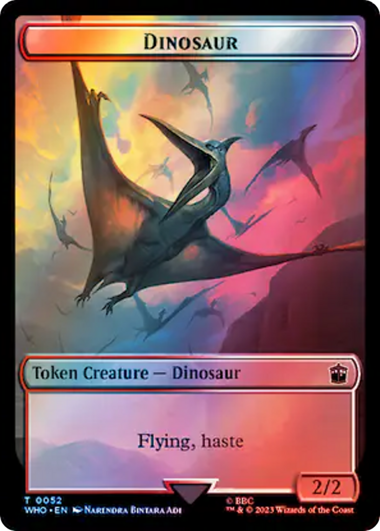 Alien // Dinosaur Double-Sided Token (Surge Foil) [Doctor Who Tokens] | Spectrum Games